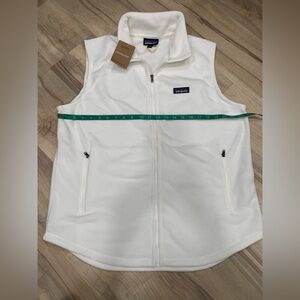 Patagonia Cream Fleece Zip-Up Vest